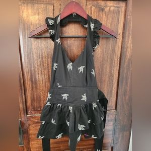 Anthropologie Girls from Savoy Swallow Dive Halter Top